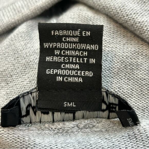 Rachel Zoe Gray Weekend Hoodie Pullover Sweater Cashmere Blend Large - Picture 9 of 9